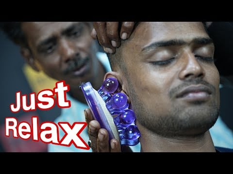 Our Uncle Barber Doing Head Massage For Deep Sleep ASMR | Neck Cracking And Tapping Head Massage