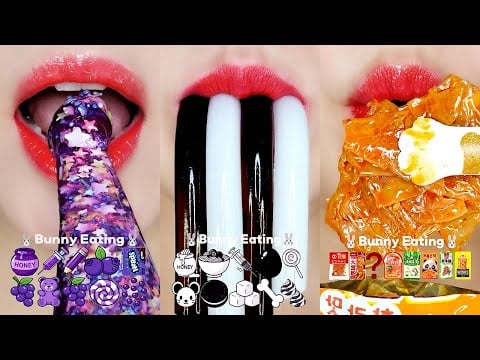 ASMR 10 MINUTES EMOJI FOOD COMPILATION (SATISFYING , RELAXING) 10분 이모지 먹방 모음 eating sounds