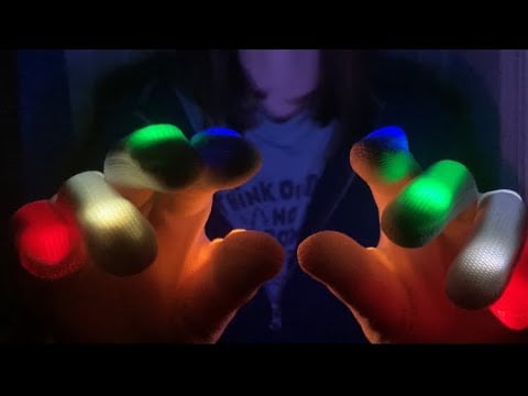 Relaxing ASMR LED Gloves 🧤😴 (Hand Movements, Layered Sounds, Light Triggers) No Talking