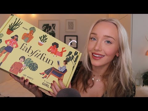 ASMR FabFitFun Spring UnBoxing! (Tapping, Scratching, Fabric, Squishing Triggers) | GwenGwiz