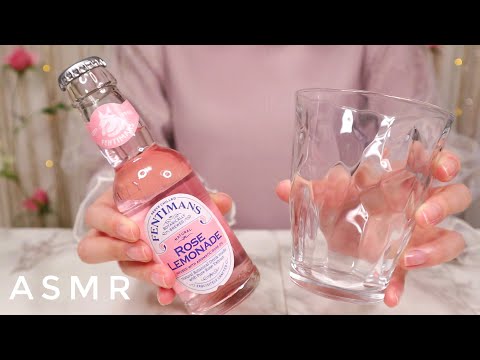 【ASMR/囁き】家で楽しむ桜のお菓子を食べる🌸おかき | マシュマロ | チョコ | 炭酸飲料