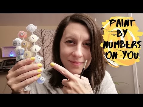 ASMR Face painting, Paint by numbers on your face! Peinture à numéros, sur ton visage!