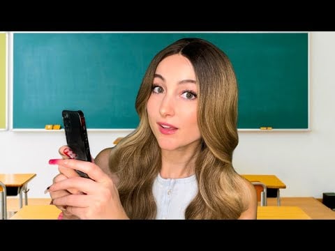 ASMR The Popular Girl Asks You a Bunch of Questions (she lowkey has a crush on you) WLW Roleplay
