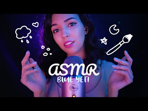 ASMR Francais 🌙 Blue Yeti ♥ Pour bien dormir (Scratching, Brush, Pluie, Slime, Tapping, No Talking)