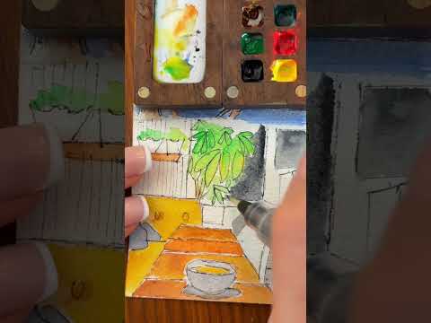 ASMR Painting 11😊 Dźwięki kawiarni pomagają w kreatywności. Lubisz?