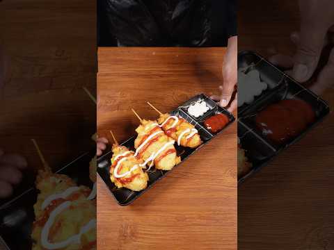 🔥 ASMR Veg Korean Hot Dog | Crispy Cheese Pull | Satisfying Frying Sounds #shorts #asmr