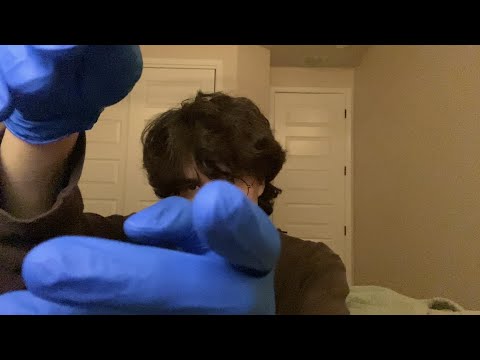 ASMR eye exam with only my hands | amateur ophthalmologist | glove sounds