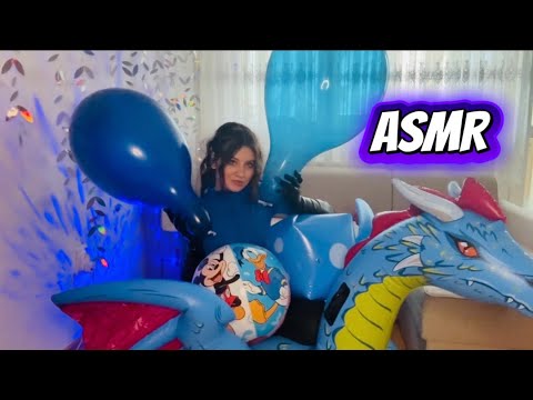 ASMR | Deflating My Inflatables ( + Balloons) With Leather Gloves 