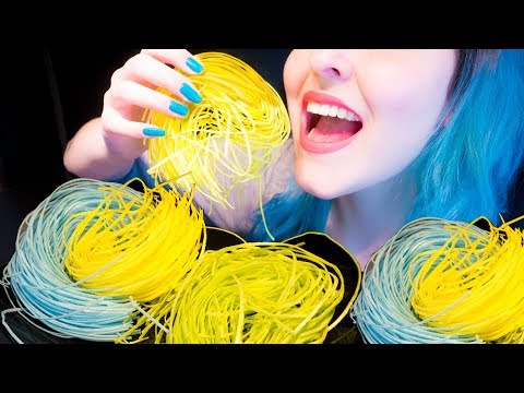 ASMR: Crispy & Colorful Edible Grass | Styrofoam Like Sounds ~ Relaxing Eating [No Talking|V] 😻