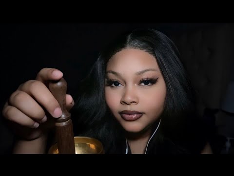 asmr| clearing negative energy with tibetan singing bowl