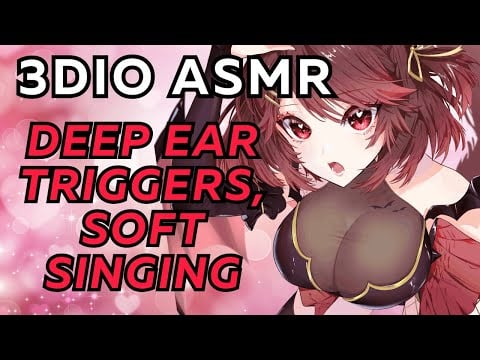 【3DIO ASMR】🌸 eepy kitten tingles ♡ deep ear triggers, soft speaking, singing