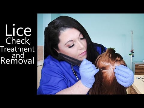 ASMR Lice Check, Treatment and Removal | Rat Tail Comb, Lice Comb, Gloves, Whisper, Medical Roleplay