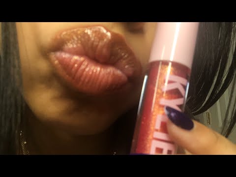 ASMR: LoFi Closeup Lipgloss Mouth Sounds And Lipgloss Application