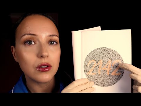 ASMR Colour Blind & Colour Perception Tests with Light Scanning (Eye Exam)