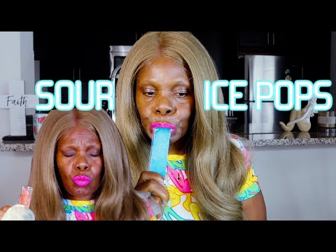 SOUR Freeze Ice Pops ASMR Eating Sounds