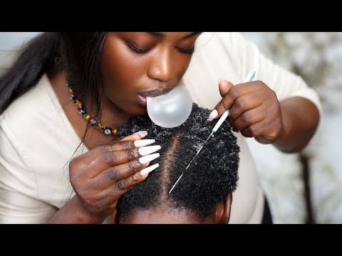     ASMR✨Whispered Syringe Ear Oiling, Shampoo & Nape Massage, long nail Hair Partin Scratching
