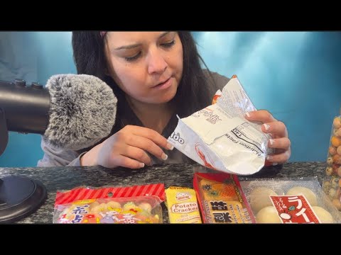 ASMR Mukbang Eating Asian Snacks Taste & Tingle 6 Different Sounds