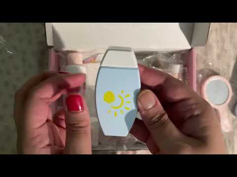 AsMR unboxing No talking | spa wooden Skincare toy kit tapping/ Crinkles