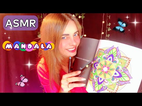 🌙ASMR COLOREANDO MANDALA 🎨🖌| ✨ASMR PARA LA ANSIEDAD | ASMR MANDALAS😴💖