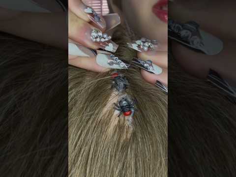 Lice check #asmr #shorts #satisfying #visualtingle #tingles #mouthwhisper