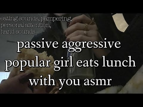 popular girl eats with you, pampers you asmr || lofi asmr
