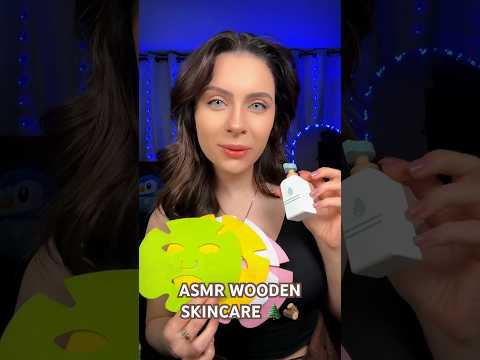 ASMR WOODEN SKINCARE 🌲🪵🥹 #asmr #shorts #kidstoys #skincare