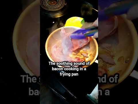 🥓 Sound of BACON frying 🥓 #asmrlikeasandbox #bacon #satisfyingsounds #cooking