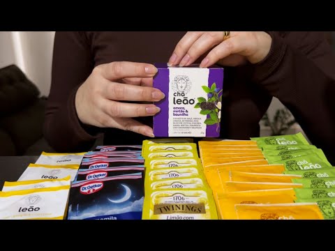 ASMR: UNBOXING + ORGANIZANDO MEUS CHÁS NOVOS 🍵