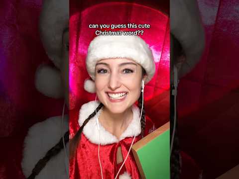 can you guess this cute Christmas word?? #asmr #guesstheword #christmas