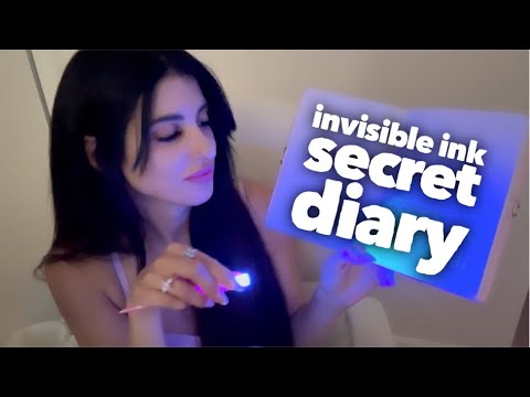 ASMR Gum + My Secret Diary Show & Tell🔏🤫💋