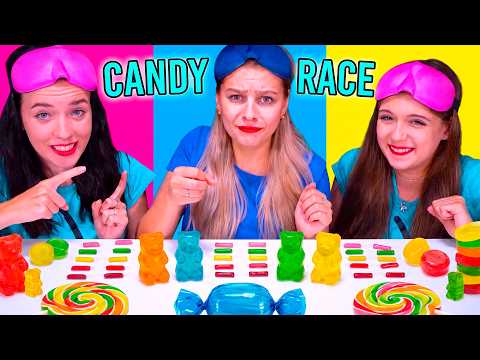 ASMR Friends Hand Candy Race, Red and Blue Best Compilation