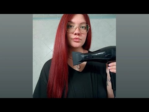 HAIR DRYER SOUND, HAND MOVEMENTS e MOUTH SOUNDS (white sound) 😴💜 | ASMR ITA