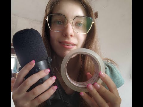 ASMR: Fita-cola no microfone + Sons de boca