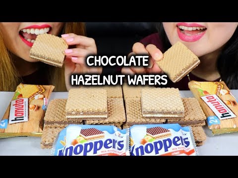 ASMR CHOCOLATE HAZELNUT WAFERS 초콜릿 웨이퍼 리얼사운드 먹방 チョコレートcoklat चॉकलेट| Kim&Liz ASMR