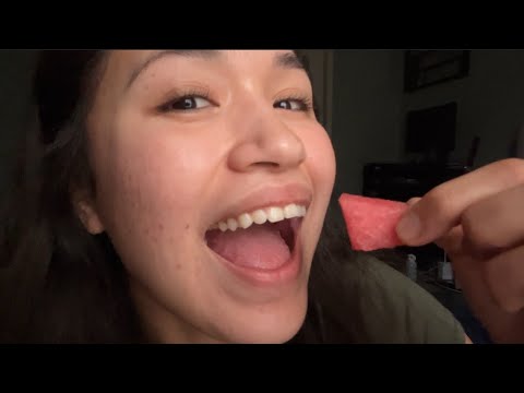 ASMR// Eating Watermelon From My Garden 🍉 