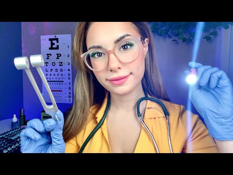 ASMR Fast & Aggressive Nurse Exam In Bed Medical Exam Annual Physical Roleplay Eye, Ear, Cranial