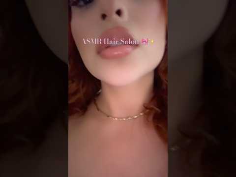 ASMR Hair Braiding, Parting, Combing 🎀🩷 #asmr #shorts