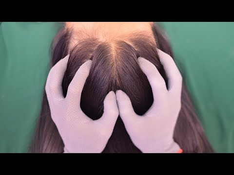 ASMR Relaxing Scalp Massage, Scalp Scratching With Gloves For Deep Sleep ( No Talking Asmr )
