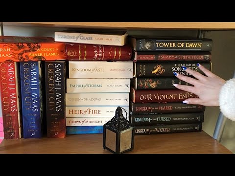 ASMR || Bookshelf Tour ☕️( fast tapping, lofi, whispers)