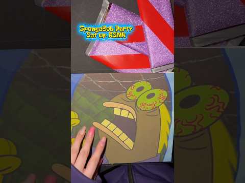 SpongeBob party set up ASMR… 😴 Comment what character is your favorite!