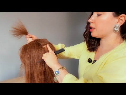 soft spoken ASMR teaching you simple hair styles 
