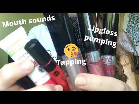 ASMR - LIPGLOSS APPLICATION (Mouth sounds, lipgloss pumping)💄😊