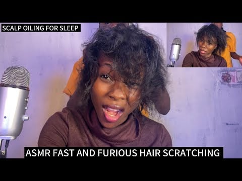 ASMR FAST AND AGGRESSIVE HEAD SCRATCHING MASSAGE SCALP OILING FOR QUICK SLEEP