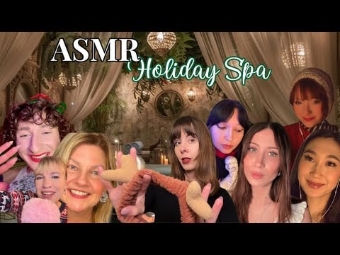 ASMR Holiday Spa Roleplay (Personal Attention, Skincare, Scalp Massage)
