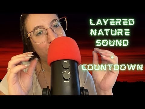ASMR  SUONI DELLA NATURA E COUNTDOWN 😴😴 HAND MOUVIMENTS- OnlyRED