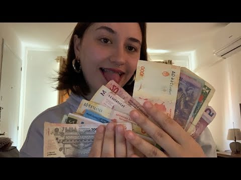 ASMR CON TODA MI COLECCIÓN DE BILLETES 🇦🇷🇺🇾🇧🇷🇨🇷🇺🇸