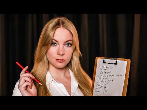 ASMR Personality Analysis 🧠 Questions & Instructions To Follow, Psychology Test Roleplay for Sleep