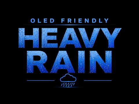 🌧️LIVE Heavy Rain for Deep Relaxation 🖤 | OLED Friendly Rain Sounds for Sleep & Stress Relief