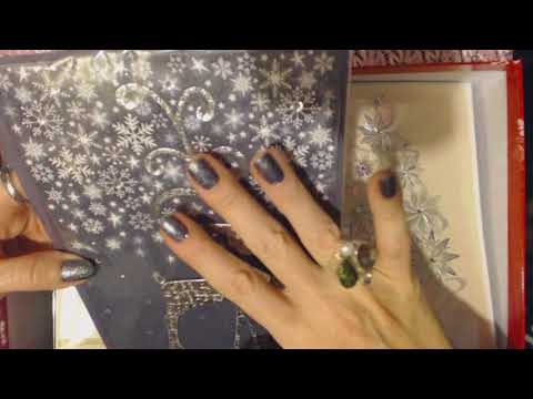 ASMR Whisper ~ Up-Close Christmas Card Show & Tell (& Plastic Crinkling)