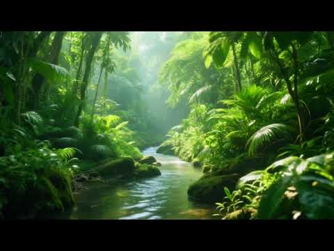 Relaxing Ambience Sounds in Nature with Water Flowing Sounds for Sleep Study Stress Relief